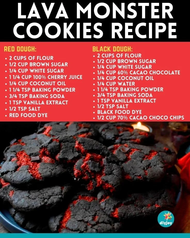 Lava Monster Cookies fresh out of the oven, gooey and delicious.