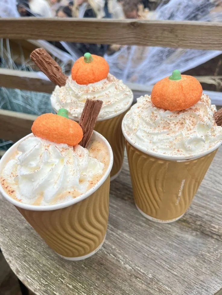 Delicious Pumpkin Spice Latte topped with whipped cream and cinnamon