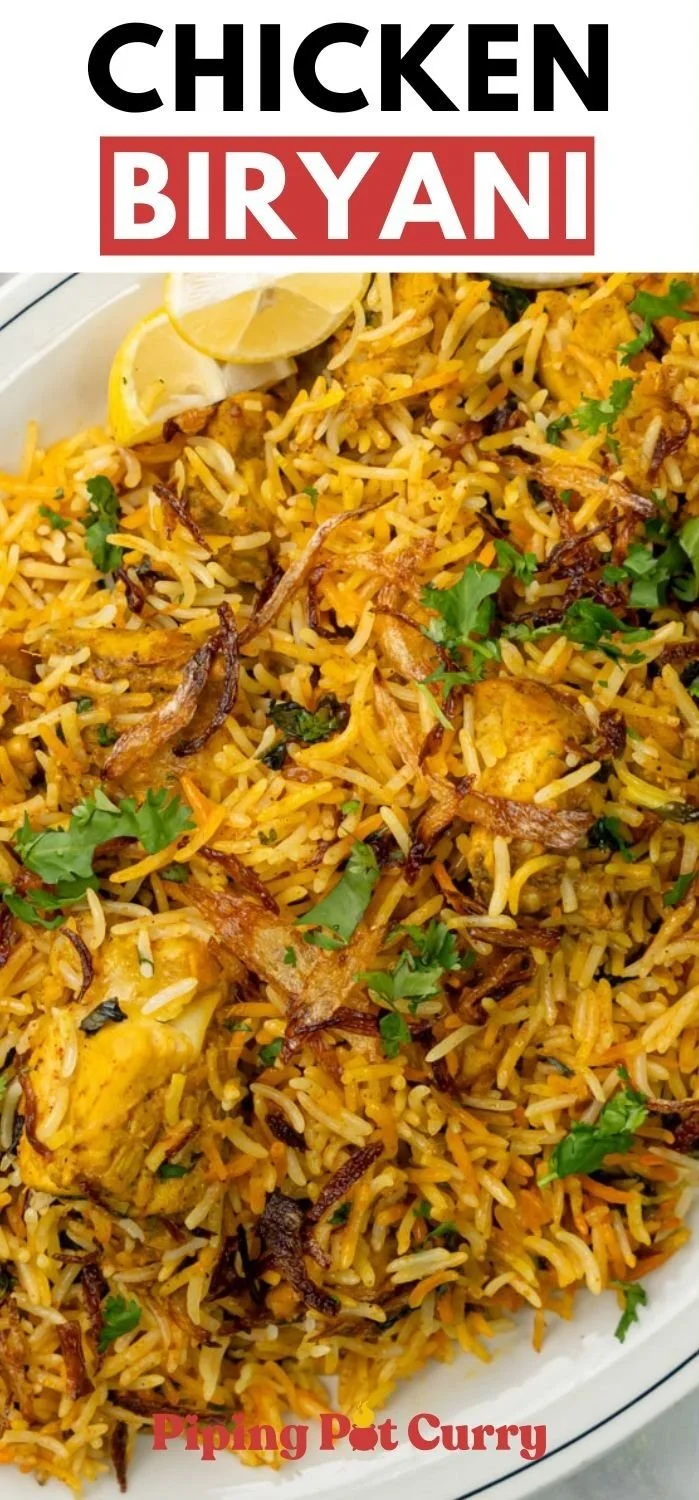Tender Chicken Biryani with fluffy rice served in a bowl