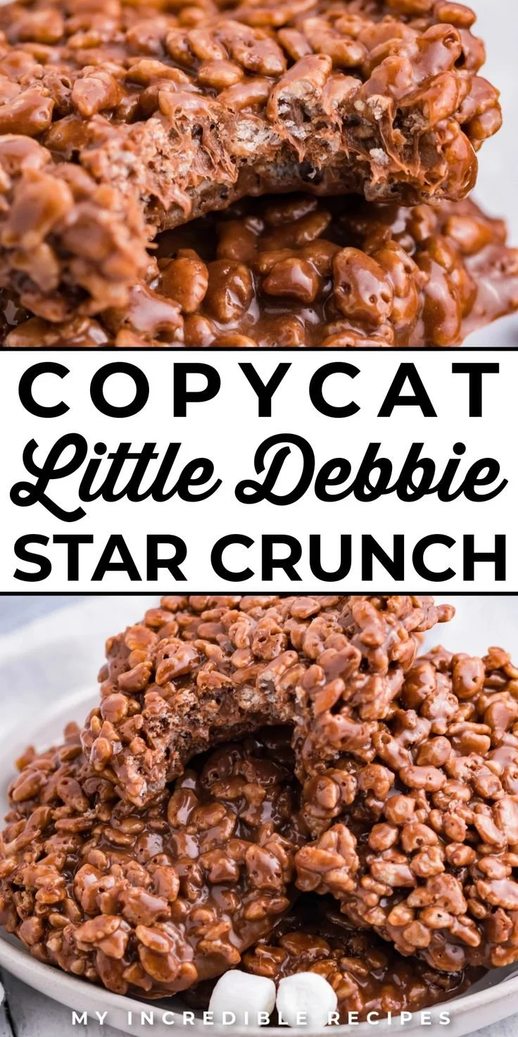 Homemade Star Crunch dessert inspired by Little Debbie's classic treat