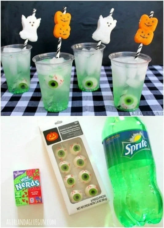 Colorful decorations for a Summerween party with Halloween themes